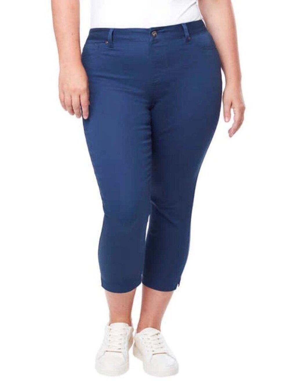 NWT Up! Pull On Blue Stretch Cropped Pant